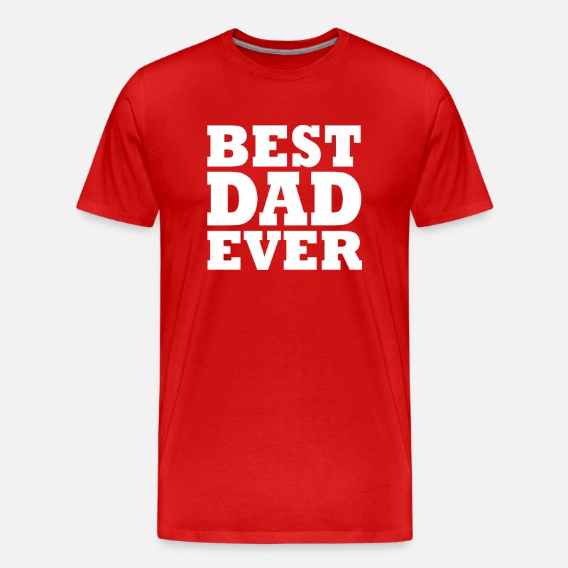 Best dad ever - Männer Premium Bio T-Shirt - Rot