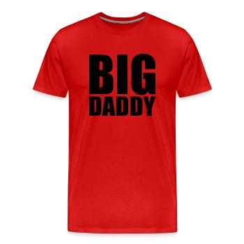 BIG DADDY - Men's Premium Organic T-Shirt - red - Front - Damien (186cm)