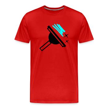 Window cleaner - Men's Premium Organic T-Shirt - red - Front - Damien (186cm)
