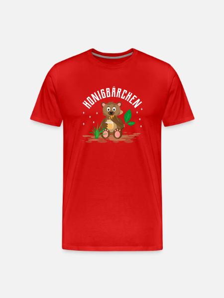 Honigbärchen - Männer Premium Bio T-Shirt - Rot