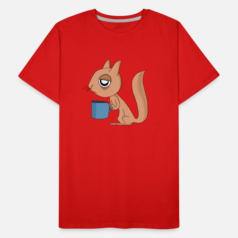 Eichhörnchen müde Männer Premium Bio T-Shirt