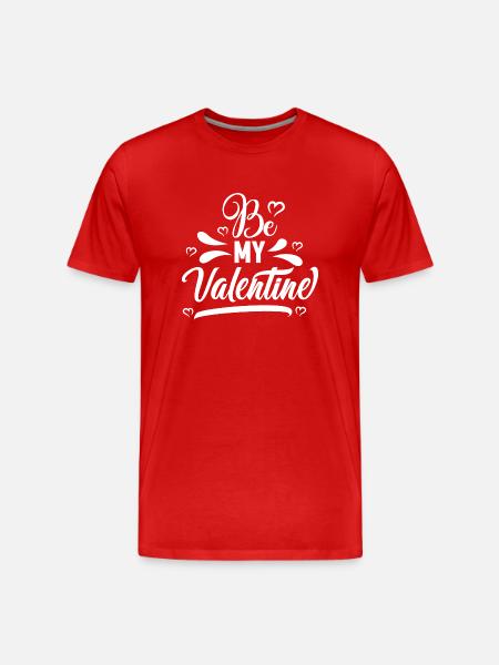 Be my valentine - Men's Premium Organic T-Shirt - red