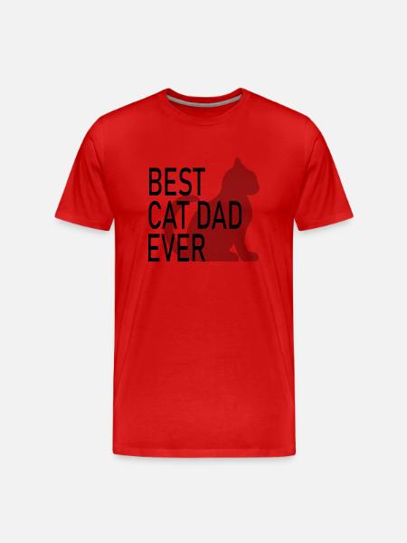 Cat Katze - Men's Premium Organic T-Shirt - red