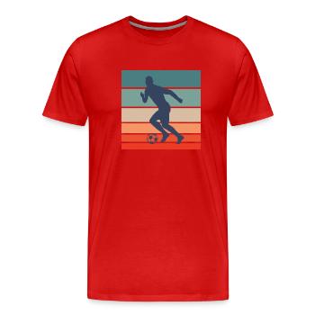 Fußball Fußballer - Männer Premium Bio T-Shirt - Rot - Vorne - Damien (186cm)