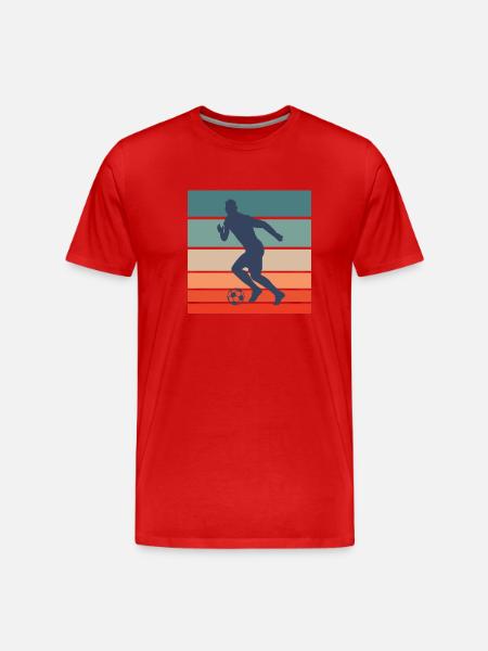 Fußball Fußballer - Männer Premium Bio T-Shirt - Rot