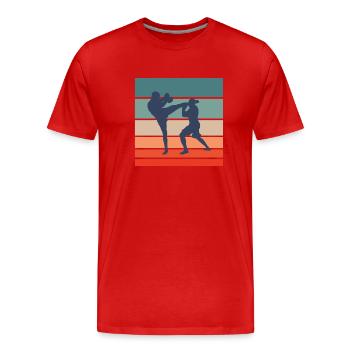kickboxer kickboxing - T-shirt bio Premium Homme - rouge - Devant - Damien (186cm)