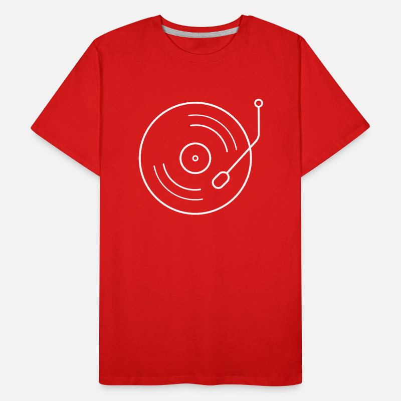 Vinyle de platine vinyle T-shirt bio Premium Homme