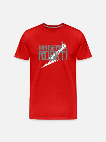 Handwerk rockt - Männer Premium Bio T-Shirt - Rot
