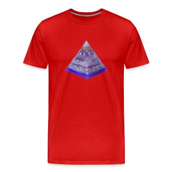Wunscherfüllung Pyramide - Männer Premium Bio T-Shirt - Rot - Vorne - Damien (186cm)