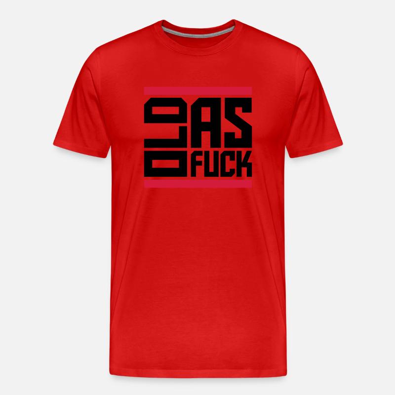 old AF Text Logo - Men's Premium Organic T-Shirt - red