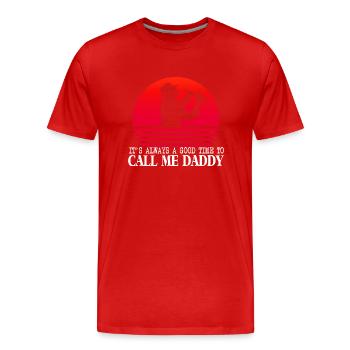 Call me daddy for expectant fathers Family Parents - Men's Premium Organic T-Shirt - red - Front - Damien (186cm)