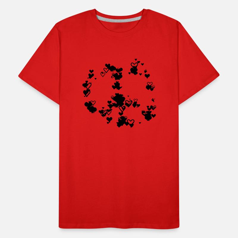 Peace Drawn Drawing Designer Vector Men's Premium Organic T-Shirt