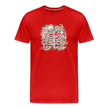 Beauty comes from within Heart Love Character - Men's Premium Organic T-Shirt - red - Front - Damien (186cm)