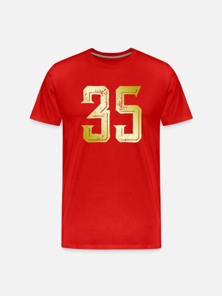 Symbole numérique 35 - T-shirt bio Premium Homme - rouge