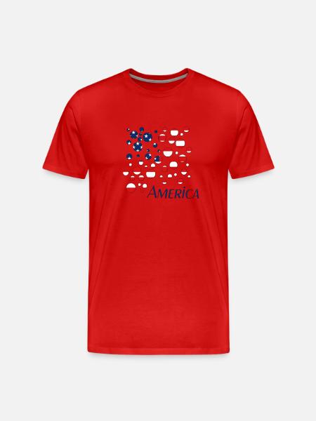 America Usa - Männer Premium Bio T-Shirt - Rot