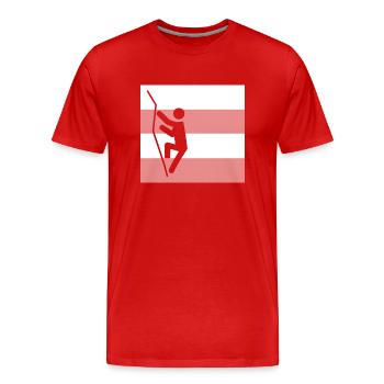 climbing - Männer Premium Bio T-Shirt - Rot - Vorne - Damien (186cm)