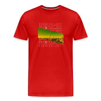Berlin Allemagne City Skyline Home Love - T-shirt bio Premium Homme - rouge - Devant - Damien (186cm)