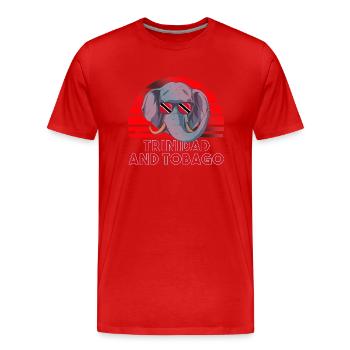 Trinité-et-Tobago - T-shirt bio Premium Homme - rouge - Devant - Damien (186cm)