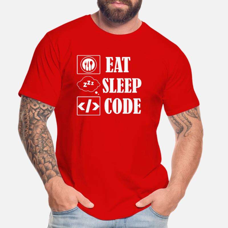 Eat Sleep Code Coding Software Männer Premium Bio T-Shirt