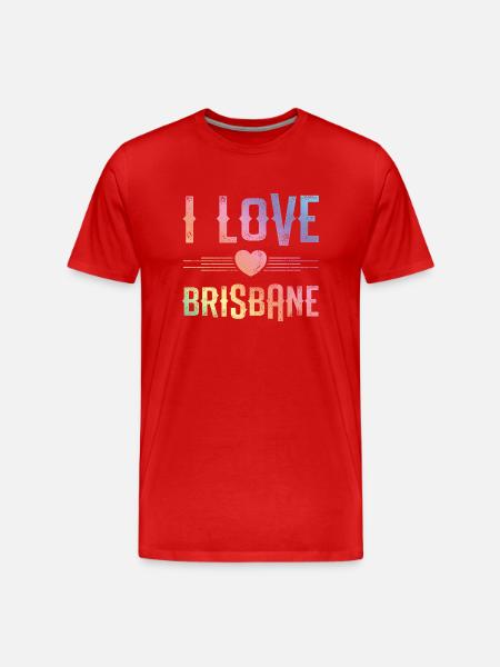 I Love Brisbane - Men's Premium Organic T-Shirt - red