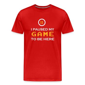 Jeu PC de jeu - T-shirt bio Premium Homme - rouge - Devant - Damien (186cm)
