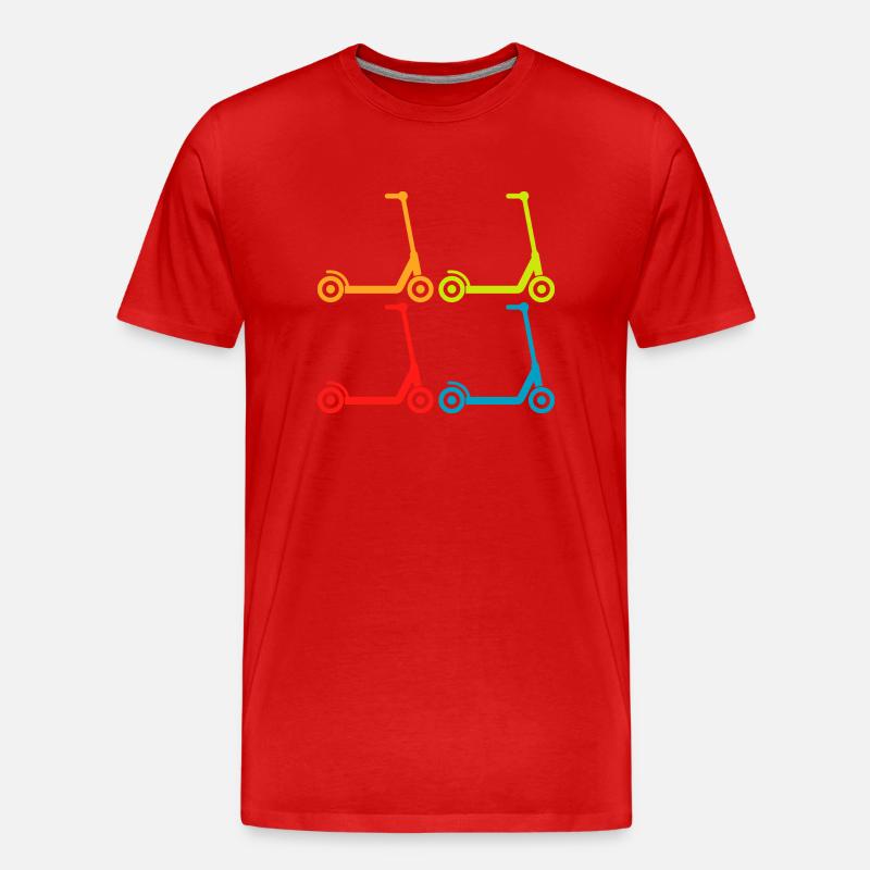E-Scooter E-Roller Scooter - Men's Premium Organic T-Shirt - red