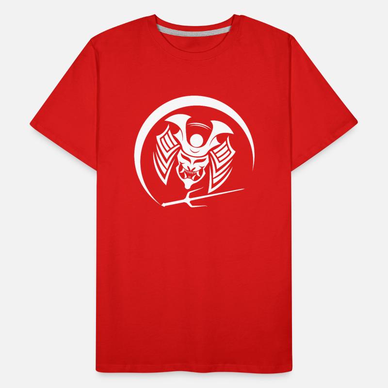 Samurai Samurai Mask Warrior Mask Oni Mask Men's Premium Organic T-Shirt
