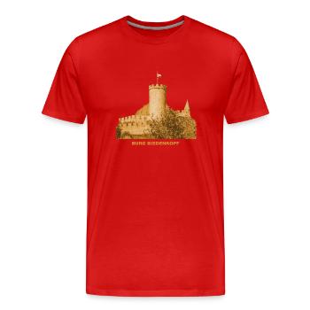 Château de Biedenkopf Château de Hesse un monument - T-shirt bio Premium Homme - rouge - Devant - Damien (186cm)