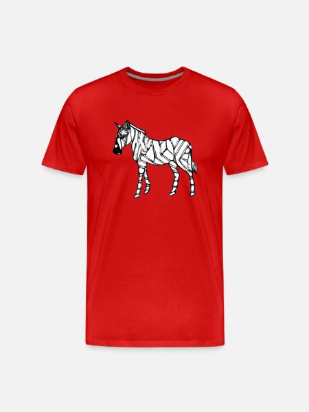 The zebra - Men's Premium Organic T-Shirt - red