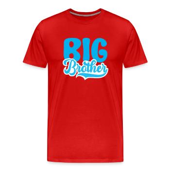 BIG Brother - Men's Premium Organic T-Shirt - red - Front - Damien (186cm)