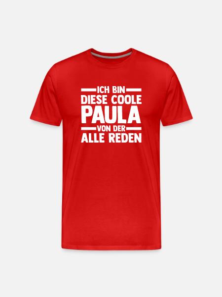 Name Paula - Männer Premium Bio T-Shirt - Rot