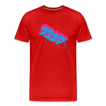 Brain fart - Men's Premium Organic T-Shirt - red - Front - Damien (186cm)