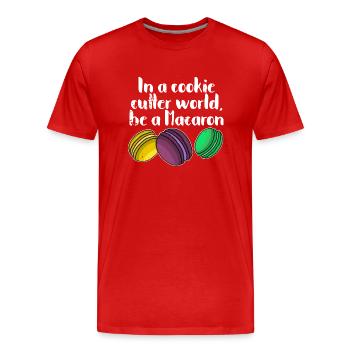 Markonen Hobbybäcker Italien Dessert Spruch - Männer Premium Bio T-Shirt - Rot - Vorne - Damien (186cm)