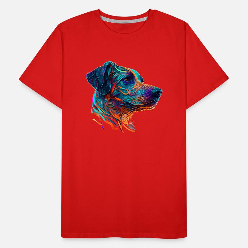Rhodesian Ridgeback Hunderasse Vector Hund in bunt Männer Premium Bio T-Shirt