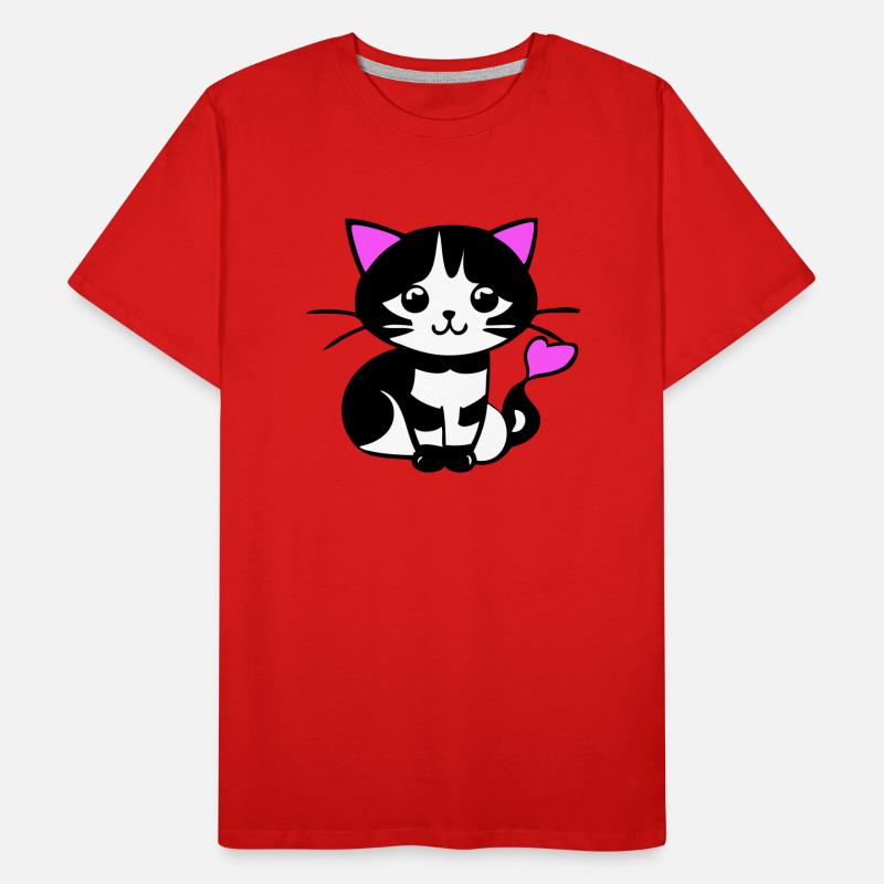 Süße Katze im Comic Stiel Männer Premium Bio T-Shirt