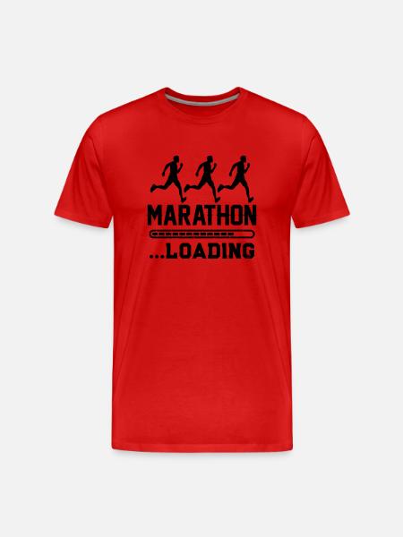 marathon loading 1 - Männer Premium Bio T-Shirt - Rot