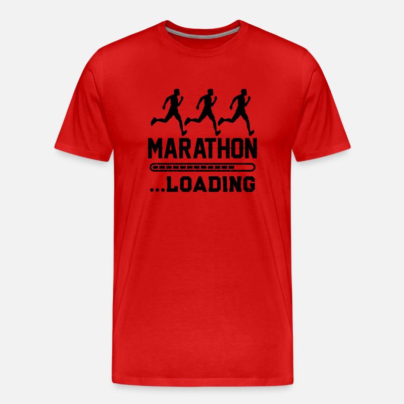 marathon loading 1 - Männer Premium Bio T-Shirt - Rot