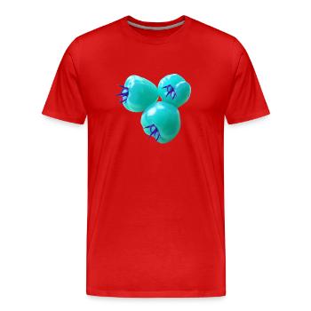 Tomates,Tomates bleues,Tormats en panicule,Tomate,Popart - T-shirt bio Premium Homme - rouge - Devant - Damien (186cm)