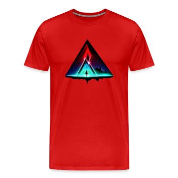 Magischer Eingang - Männer Premium Bio T-Shirt - Rot - Vorne - Damien (186cm)