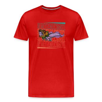 Quetzalcoatl Axolotl Mexiko Azteken Gottheit - Männer Premium Bio T-Shirt - Rot - Vorne - Damien (186cm)