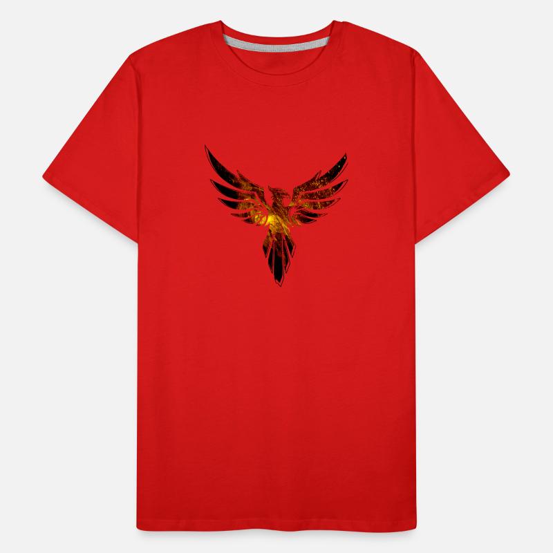 Phoenix,Bird,Graffiti,Painting,Spark,Fire Men's Premium Organic T-Shirt