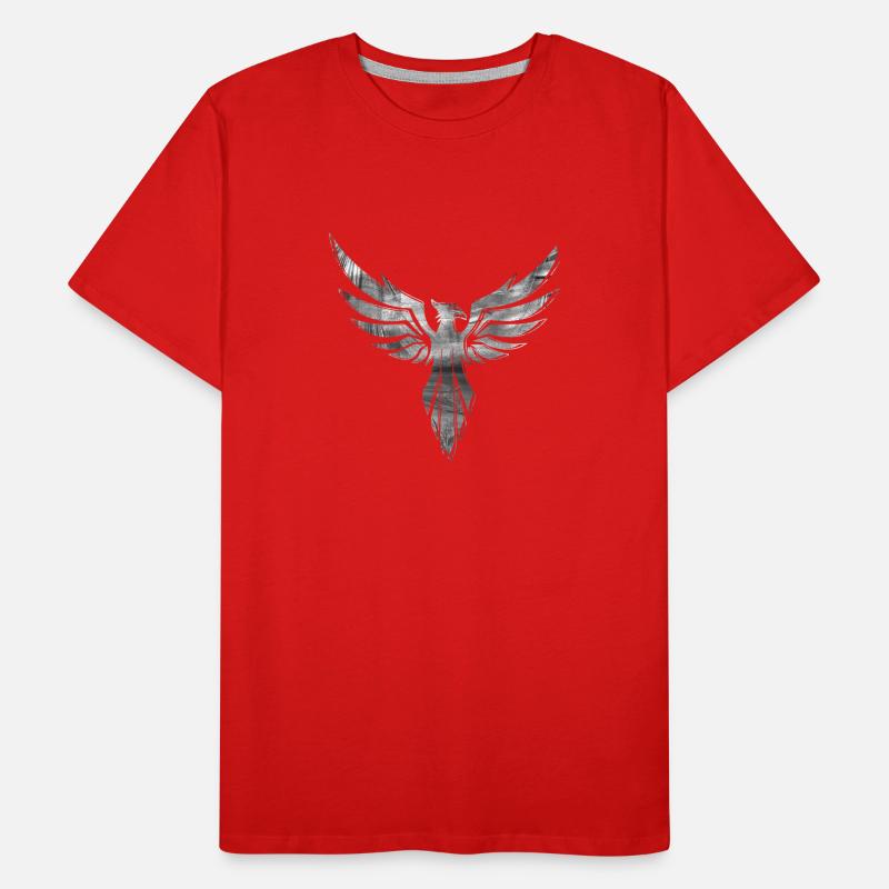 phoenix,vogel,graffiti,silber Männer Premium Bio T-Shirt