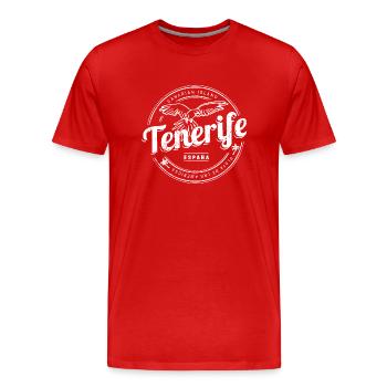 Tenerife Parrot Canary Islands Spain - Men's Premium Organic T-Shirt - red - Front - Damien (186cm)