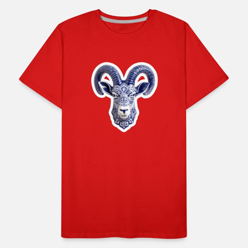 Ceramic deer head Men's Premium Organic T-Shirt