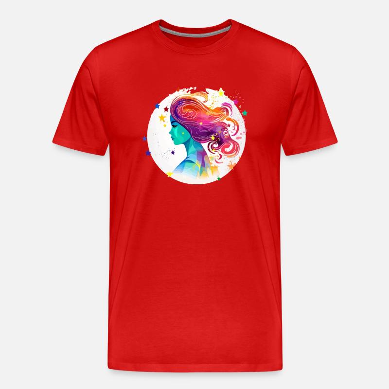 Amo Wassermann - Männer Premium Bio T-Shirt - Rot