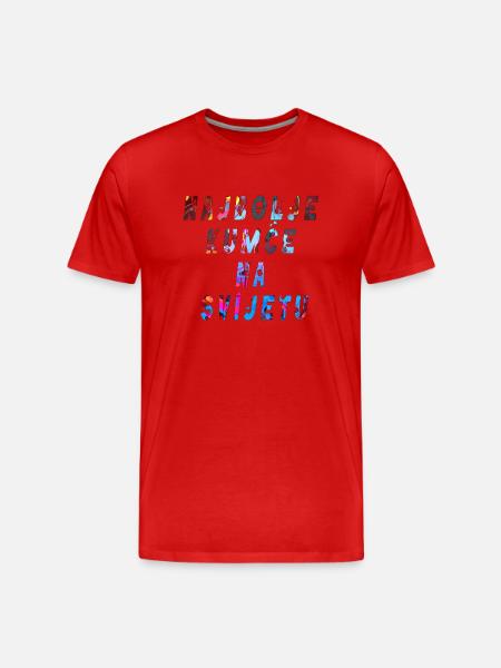 Najbolje kumce tetka kuma kum Kroatien Balkan - Herre Premium T-shirt økologisk - rød