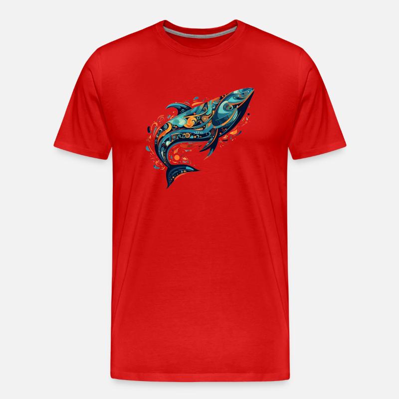 Wal - Zusammenfassung - Männer Premium Bio T-Shirt - Rot