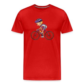 Fahrrad - Männer Premium Bio T-Shirt - Rot - Vorne - Damien (186cm)