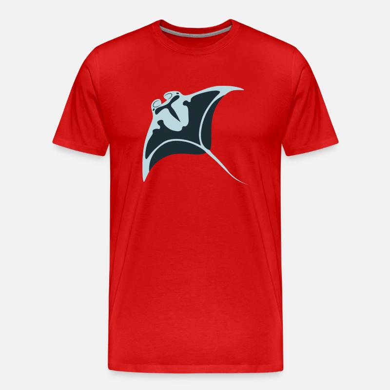 Meerestiere - Männer Premium Bio T-Shirt - Rot