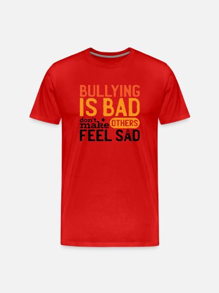 Mobbing ist schlimm - Männer Premium Bio T-Shirt - Rot
